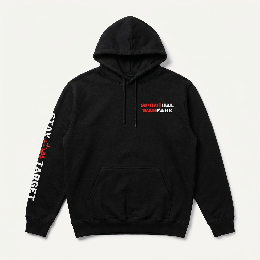 Armor of God Hoodie (red & black shield)